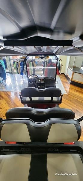 New 2025 E-Z-GO Express 6 ELiTE Lithium Lifted Inferno Red - photo - 8